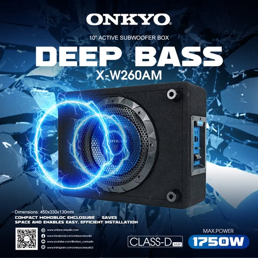 Onkyo X-W260AW 10 inch active subwoofer box