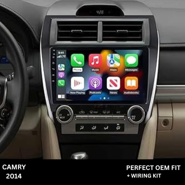 CarDost 9" Android frame dashboard panel for Toyota Camry (2014)