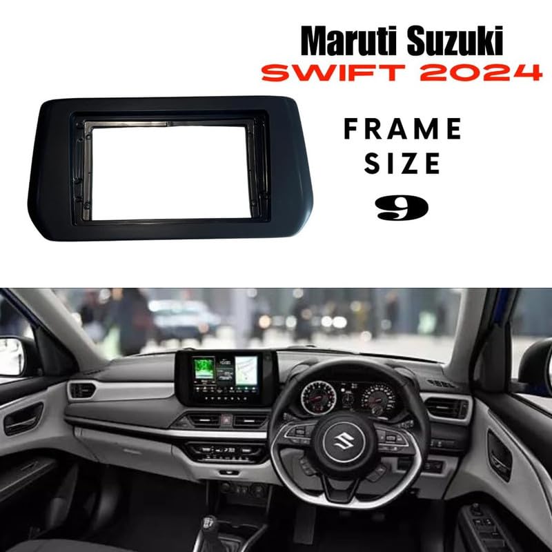CarDost Android stereo frame for Maruti Swift (2024, New), 9-inch fitment