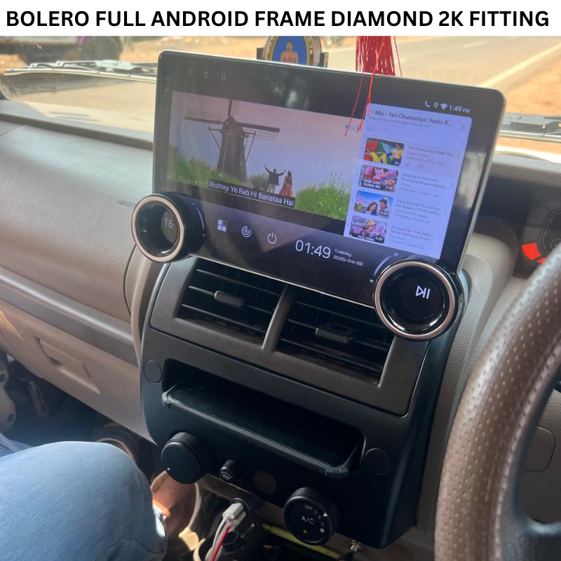 Android stereo frame for Mahindra Bolero (2008 onwards), 9-inch fitment