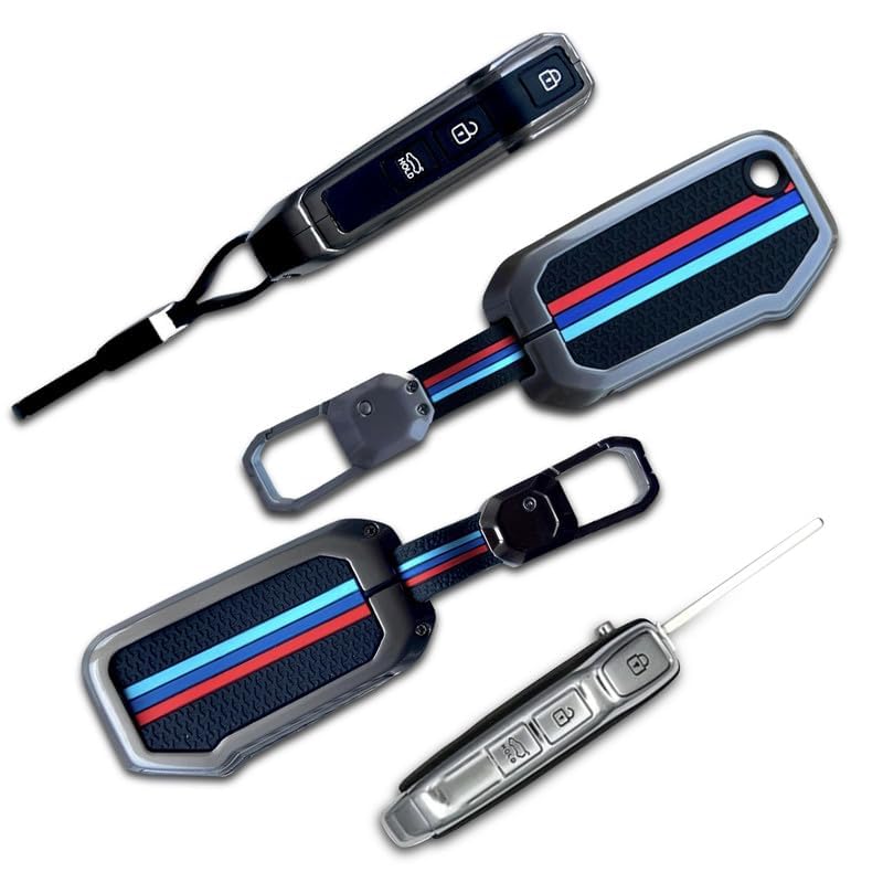 CarDost zinc alloy key cover for Kia Seltos, Sonet 2023-2024 remote key