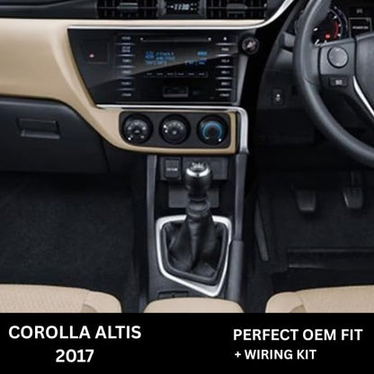 CarDost 10" Android frame dashboard panel for Toyota Corolla Altis (2017)