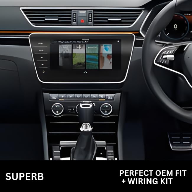 CarDost 10 Inch Android frame for Skoda Superb, black
