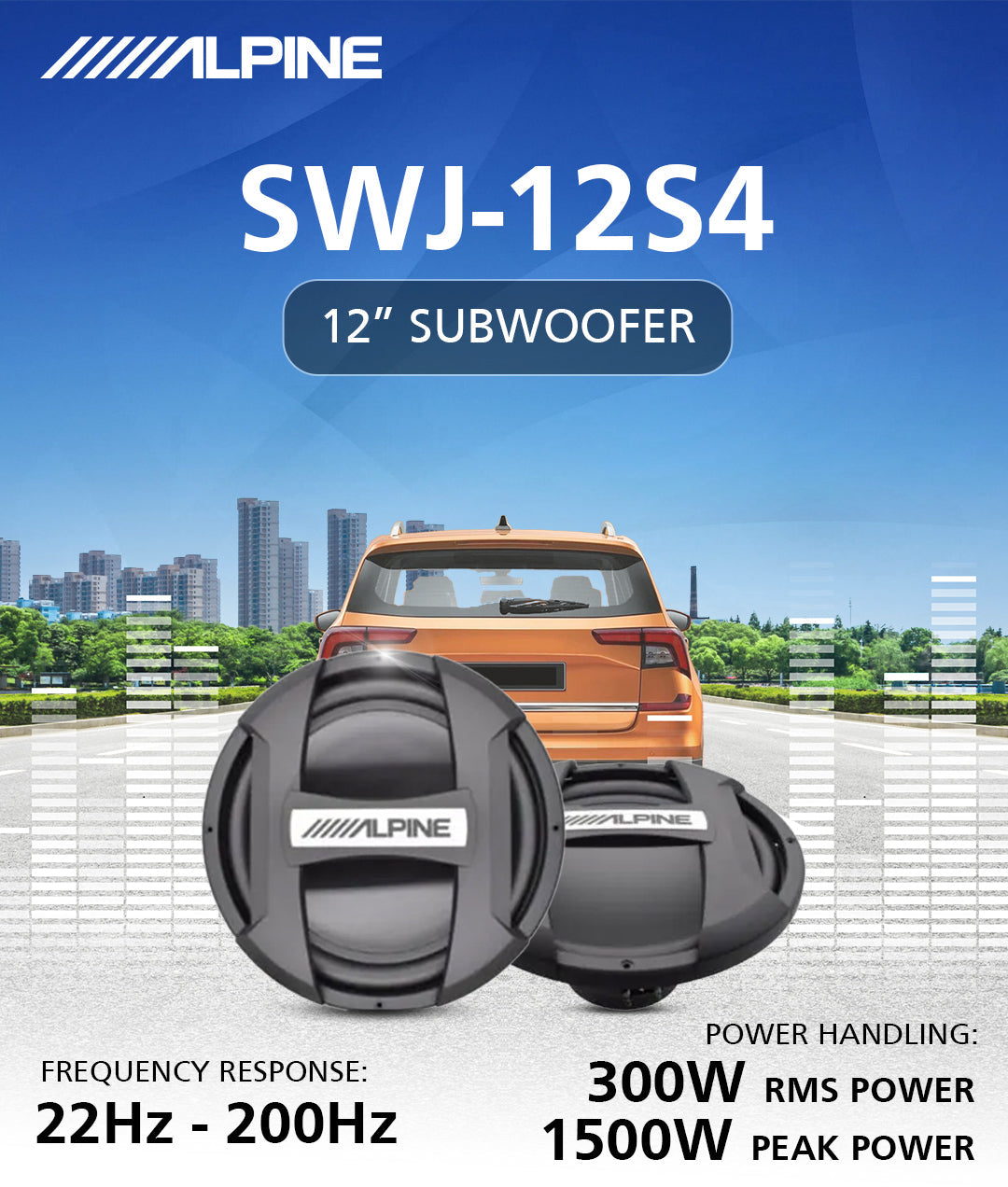 Alpine SWJ-12S4 12 inch car subwoofer