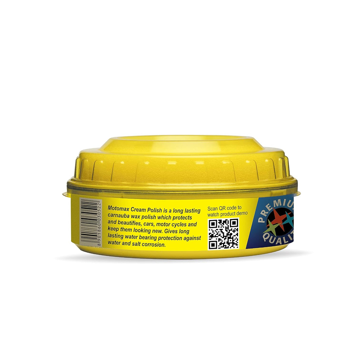 Motomax bike and car cream polish tin, 230g, with sponge
