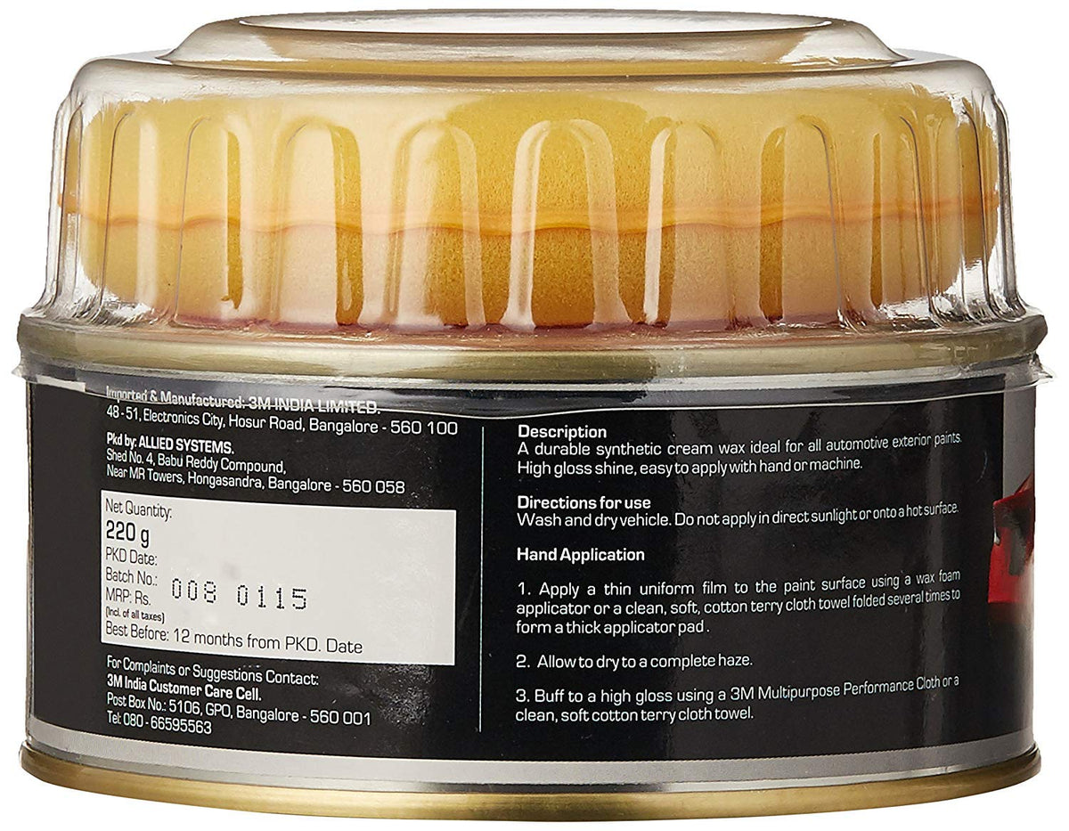 3M Specialty Cream Wax car polish jar, 220g