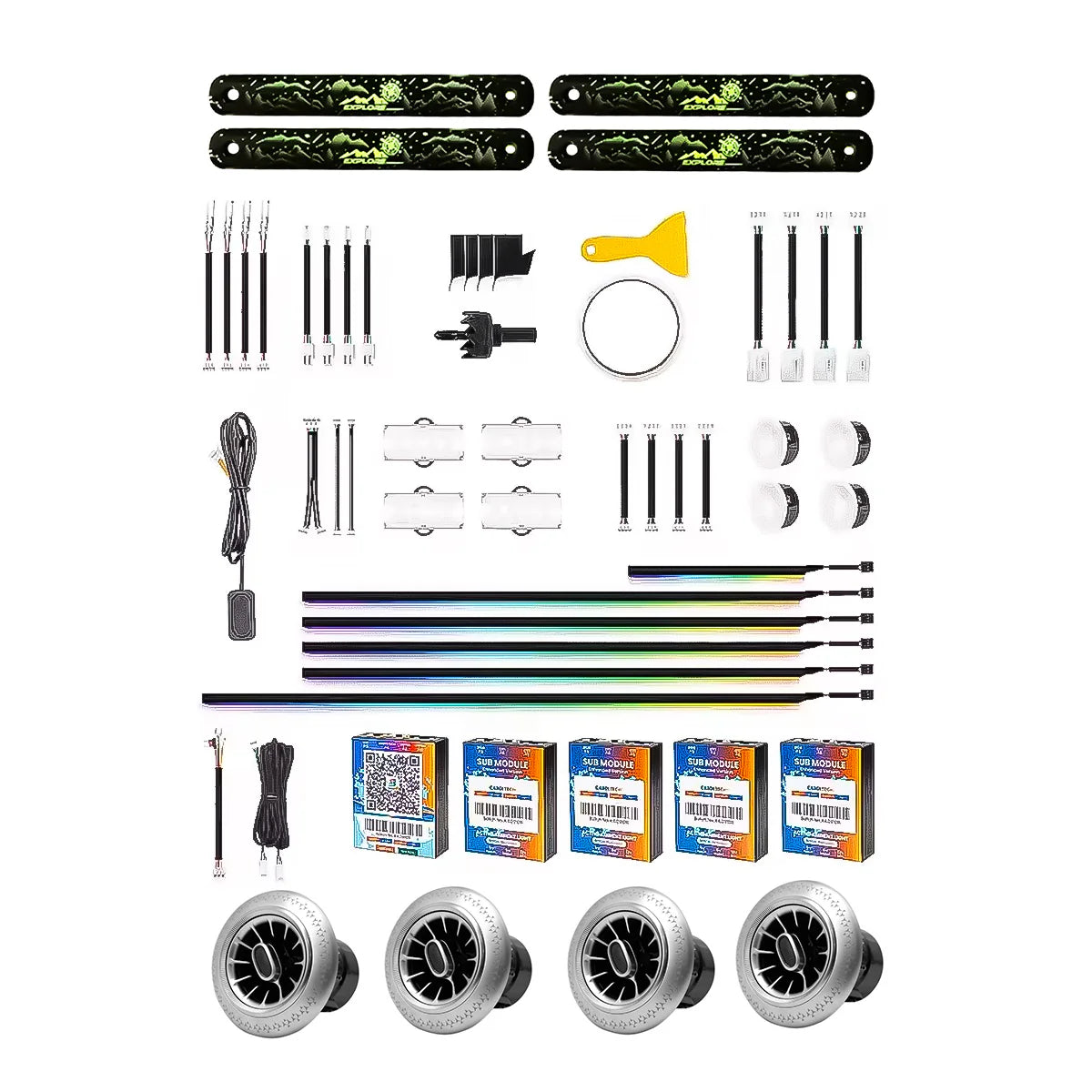 Cardi K4 26-piece ambient light kit for Mahindra Thar Roxx (2024 onwards)