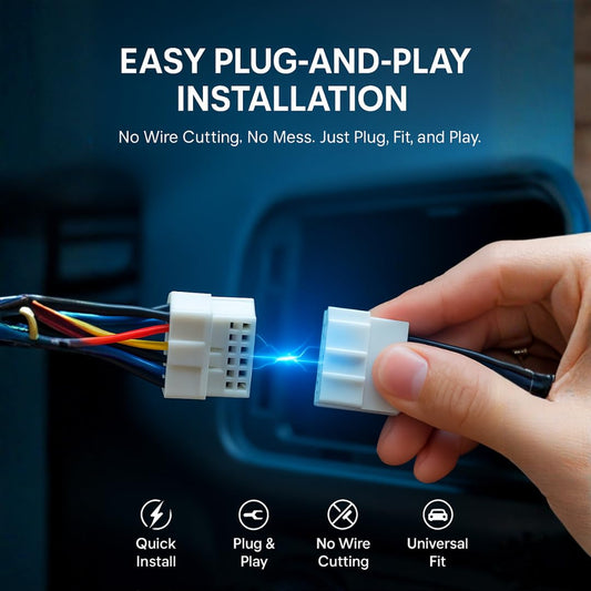 CarDost 9 inch Android stereo frame with harness for Hyundai Tucson