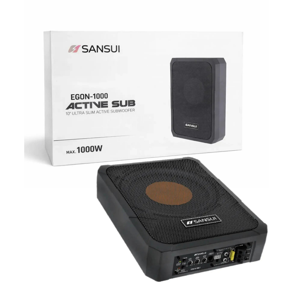 Sansui EGON-1000 10 inch active underseat car subwoofer