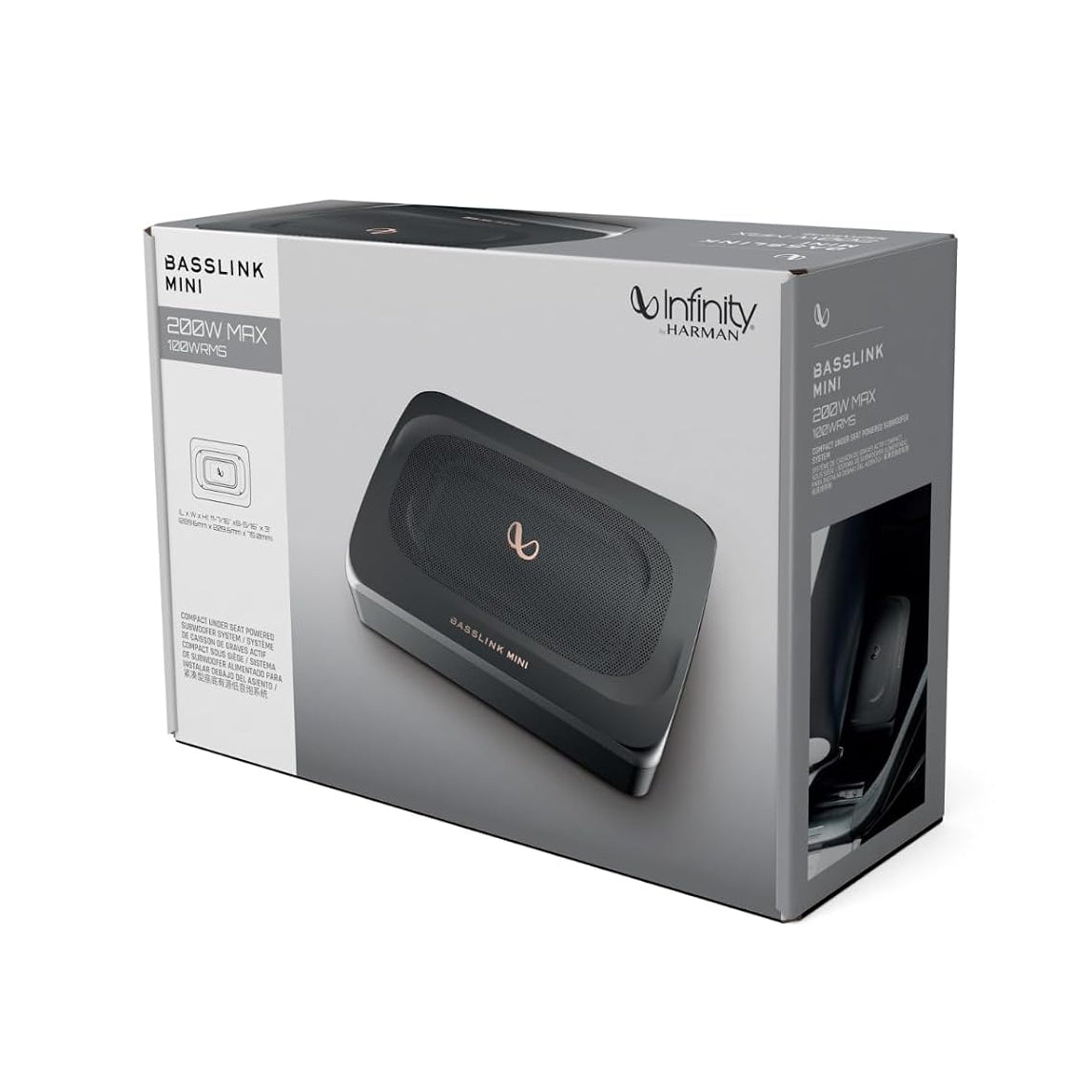 Infinity BassLink Mini active underseat car subwoofer