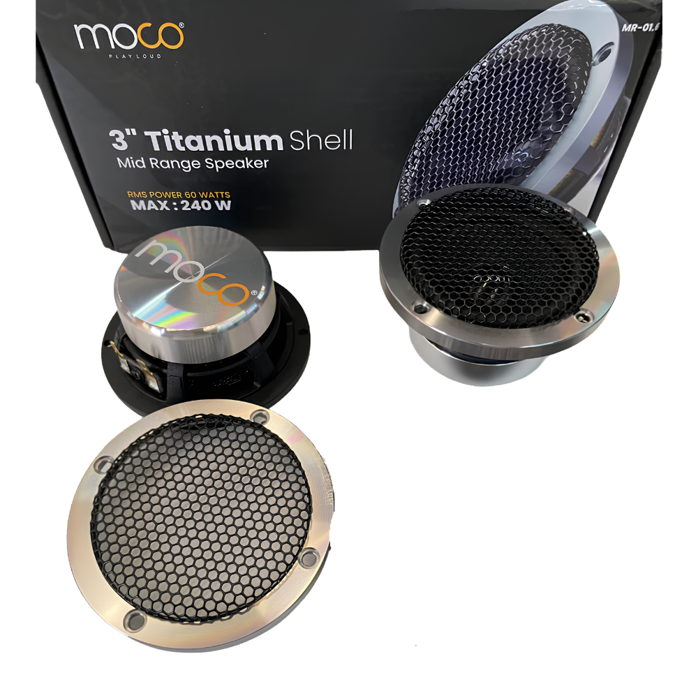 MOCO 3 inch titanium shell mid-range car speaker pair