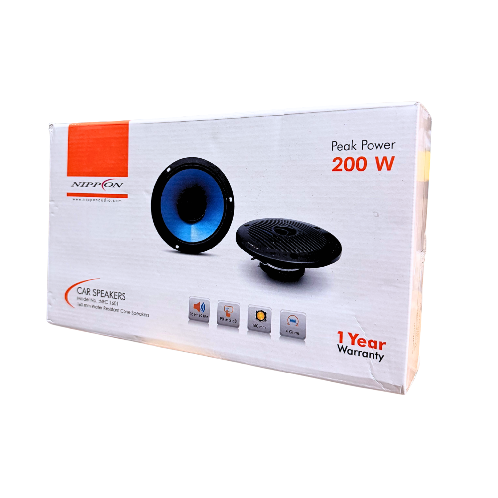 Nippon NFC-1601 6 inch 2-way coaxial car speaker pair
