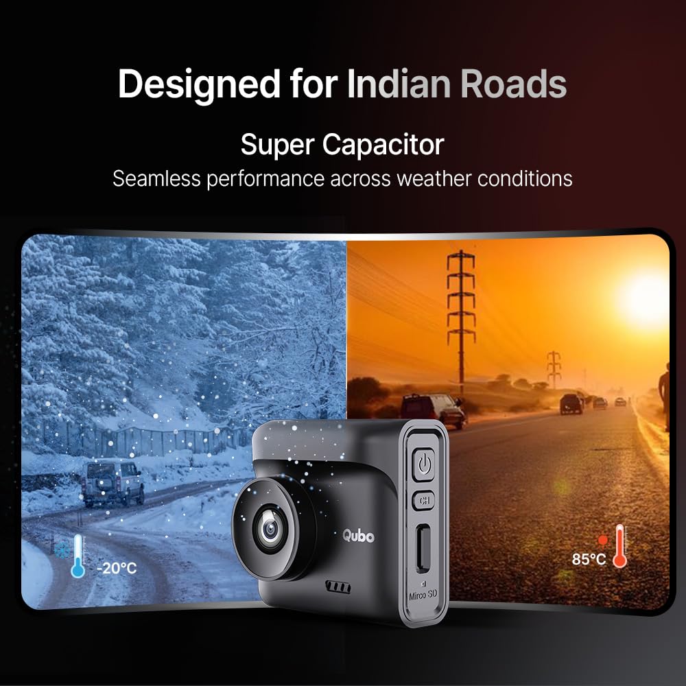 Qubo Dashcam Pro 2.7K dual channel dashcam