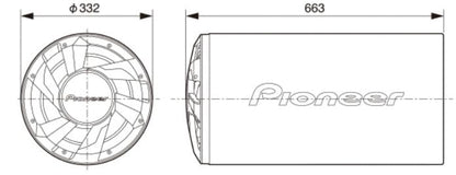 Pioneer TS-WX300TA 12 inch active bass tube subwoofer