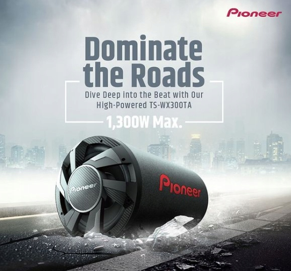 Pioneer TS-WX300TA 12 inch active bass tube subwoofer
