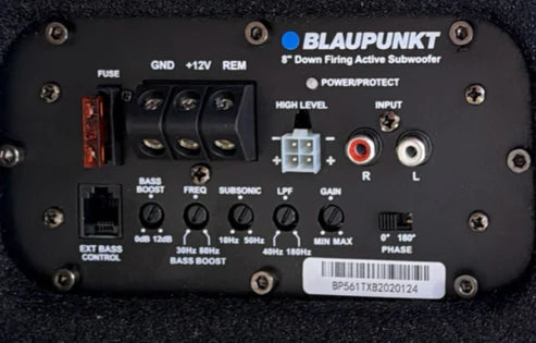 Blaupunkt TXb 2002A dual 8 inch active car subwoofer
