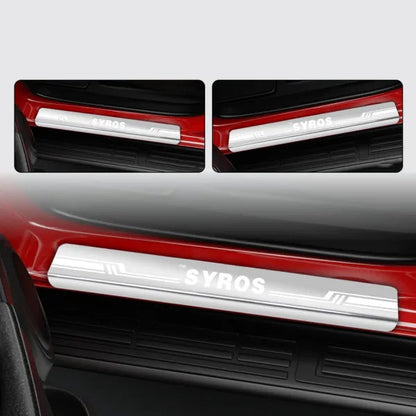 Galio stainless steel door sill guard for Kia Syros (2025 Onwards), set of 4