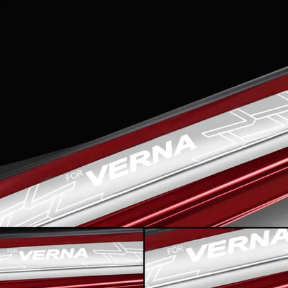 Galio stainless steel door sill guard for Hyundai Verna (2023 Onwards), set of 4