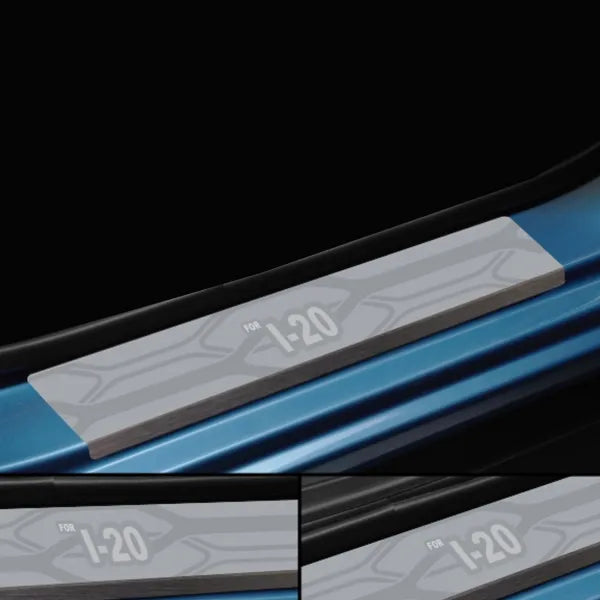 Galio stainless steel door sill guard for Hyundai i20 (2020 Onwards), set of 4