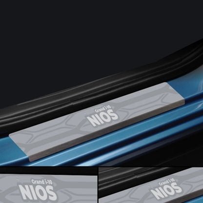 Galio stainless steel door sill guard for Hyundai Grand i10 Nios (2019 Onwards), set of 4