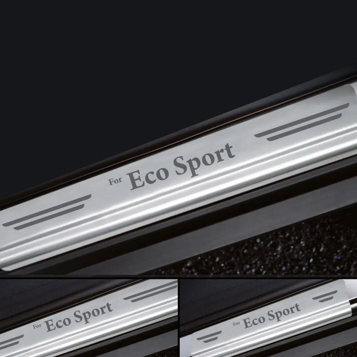 Galio stainless steel door sill guard for Ford EcoSport (2013 Onwards), set of 4