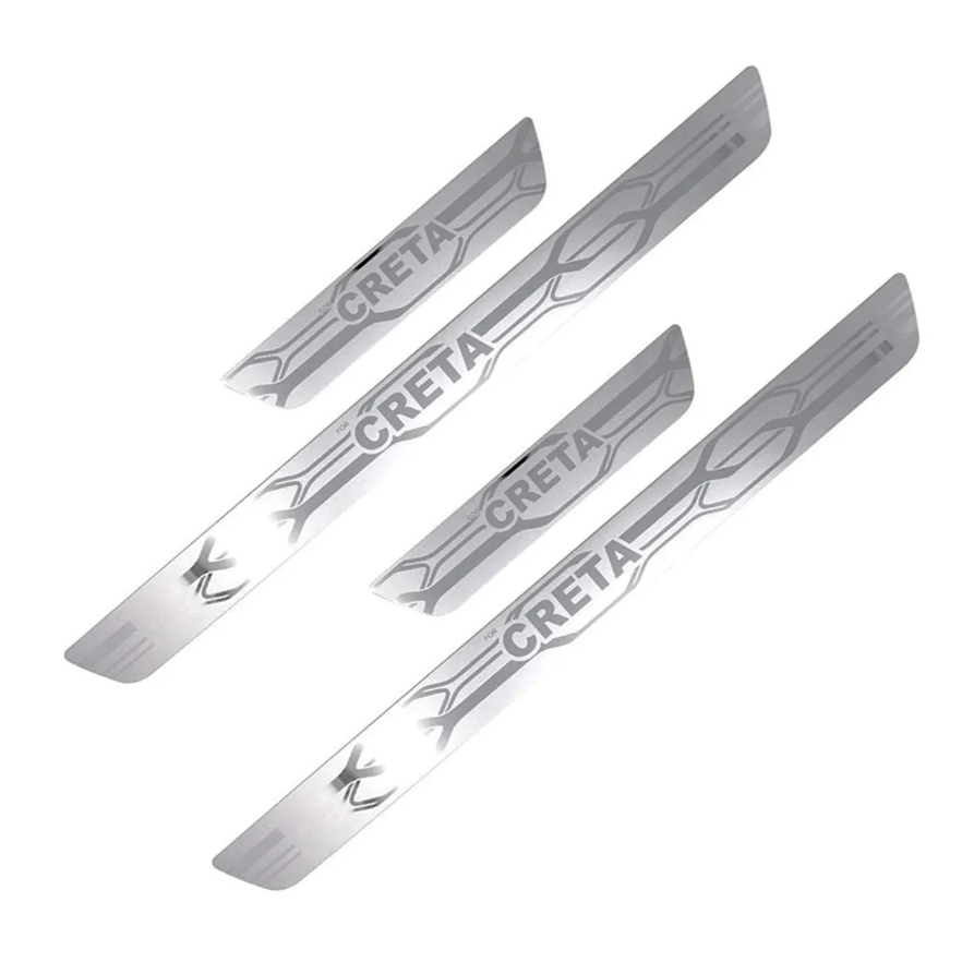 Galio stainless steel door sill guard for Hyundai Creta (2015 Onwards), set of 4