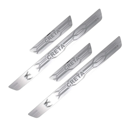 Galio stainless steel door sill guard for Hyundai Creta (2015 Onwards), set of 4