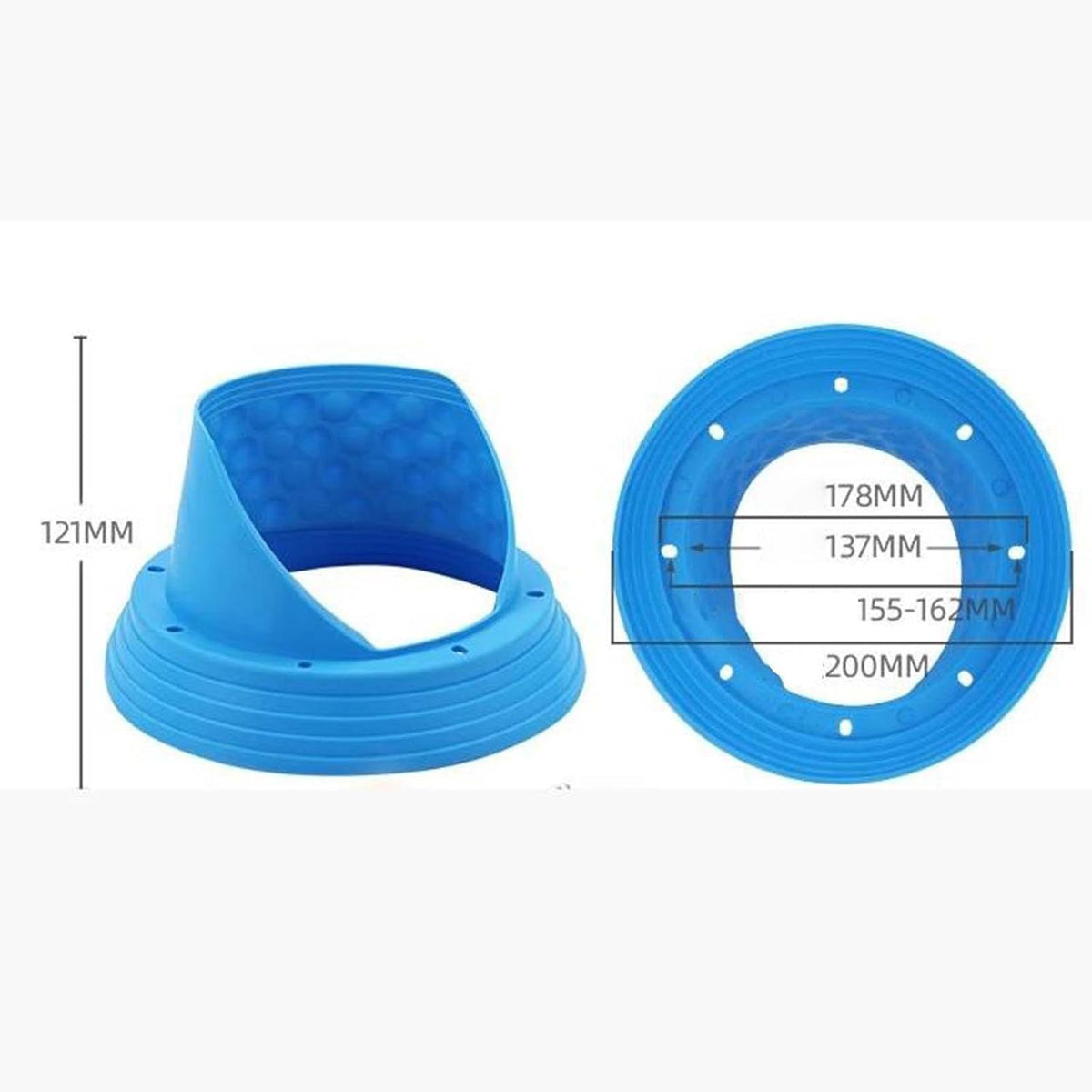CarDost silicone rainguard speaker ring adapter, 6-6.5 inch, set of 2