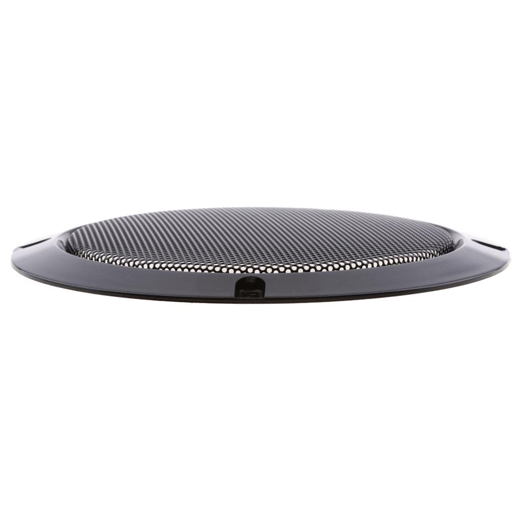 6.5 inch black speaker grill cover with mounting case, pair