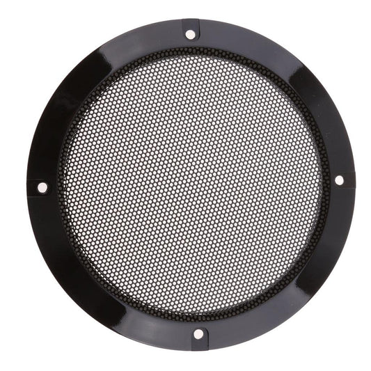 6.5 inch black speaker grill cover with mounting case, pair