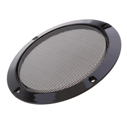 6.5 inch black speaker grill cover with mounting case, pair
