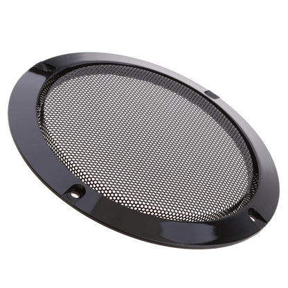 6.5 inch black speaker grill cover with mounting case, pair