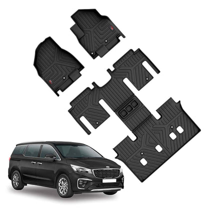 GFX black car floor mats for Kia Carnival (2020 Onwards)