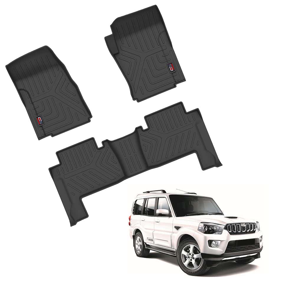 GFX black car floor mats for Mahindra Scorpio (2017 Onwards)