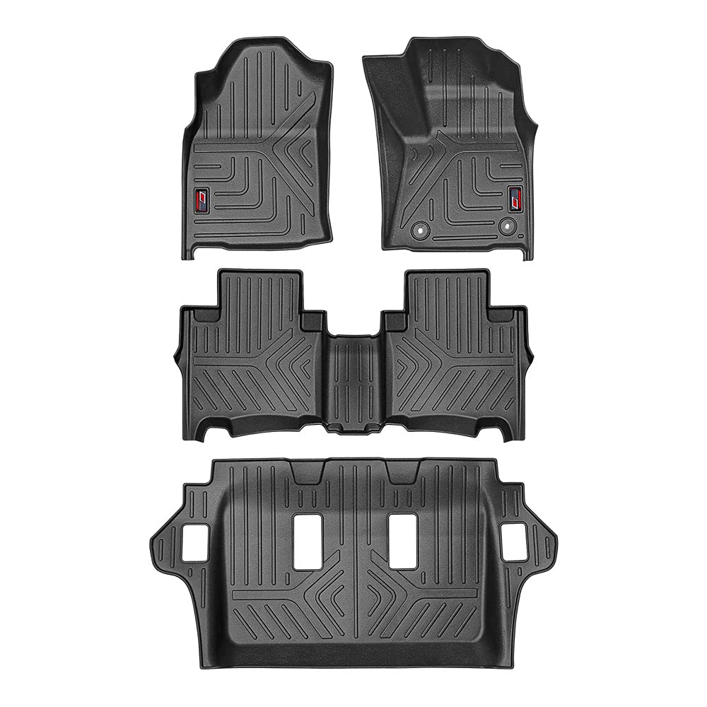 GFX black car floor mats for Automatic Toyota Innova Crysta (2016 Onwards & 2020 Onwards)