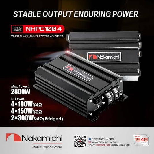 Nakamichi NHPD100.4 Class D 4-channel car amplifier