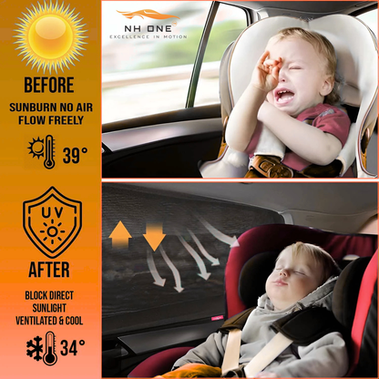CarDost custom-fit car window sunshade set for Hyundai i20 Active (2015 Onwards)