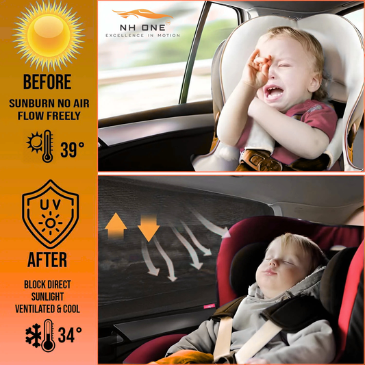 CarDost custom-fit car window sunshade set for Toyota Rumion