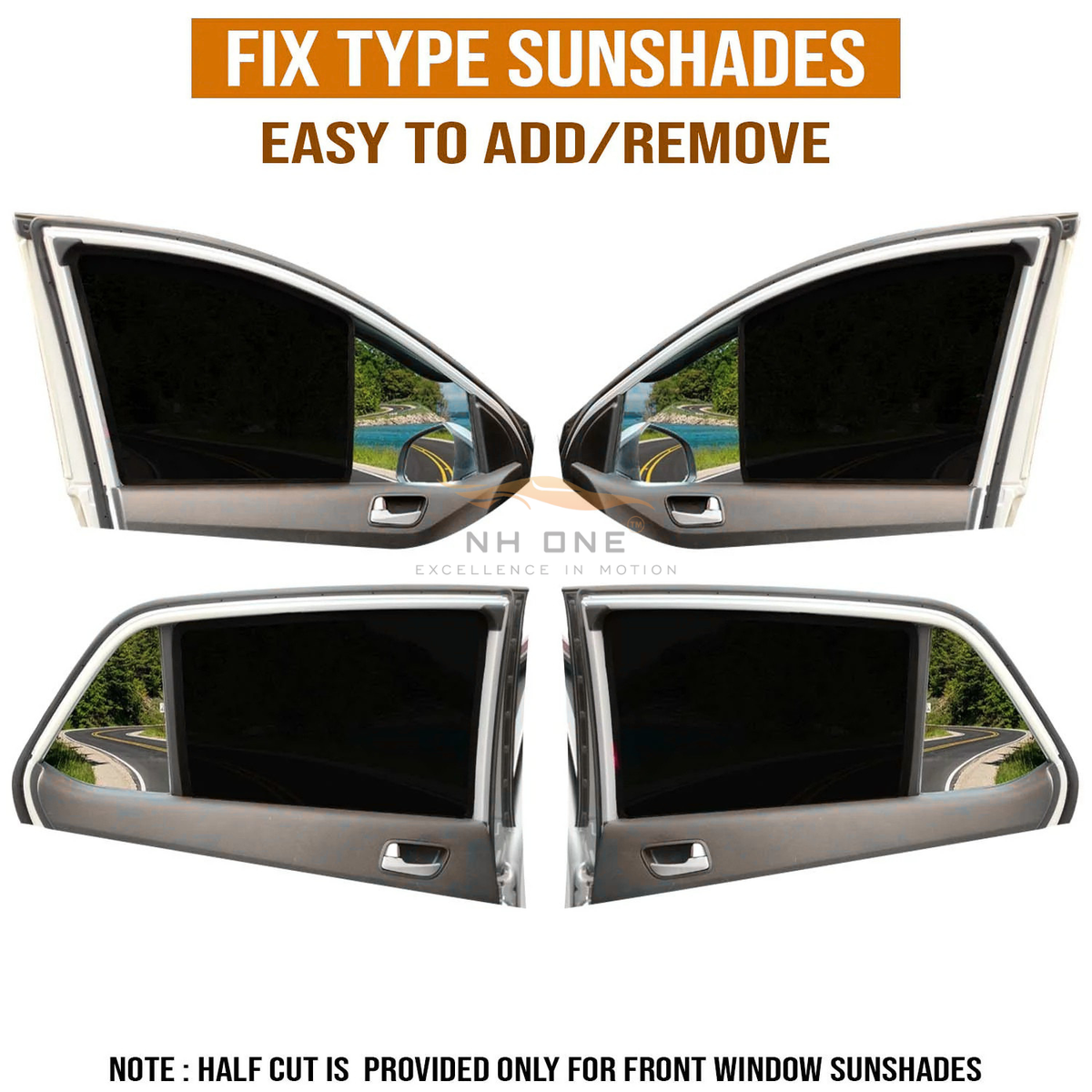 CarDost custom-fit car window sunshade set for Toyota Fortuner