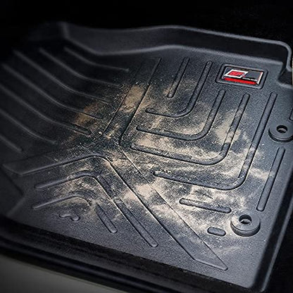 GFX waterproof anti-slip car floor mats for Renault Kiger (2021 Onwards Manual), black