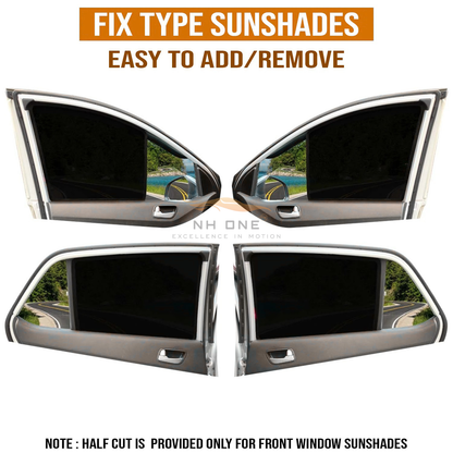 CarDost custom-fit car window sunshade set for Maruti New Wagon R