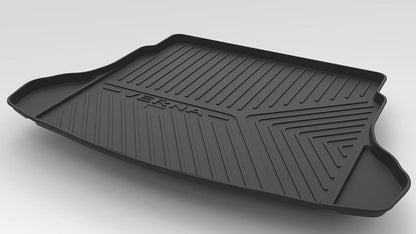 GFX premium trunk boot mat (dicky mat) for Verna (2020), black