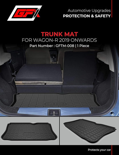 GFX premium trunk boot mat (dicky mat) for Wagon R (2019 Onwards), black