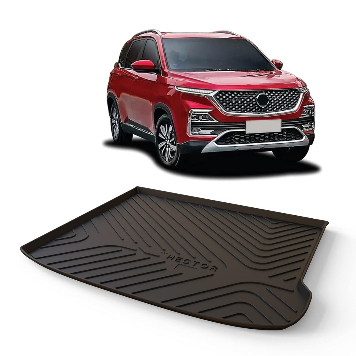 GFX premium trunk boot mat (dicky mat) for MG Hector (2019-2021), black