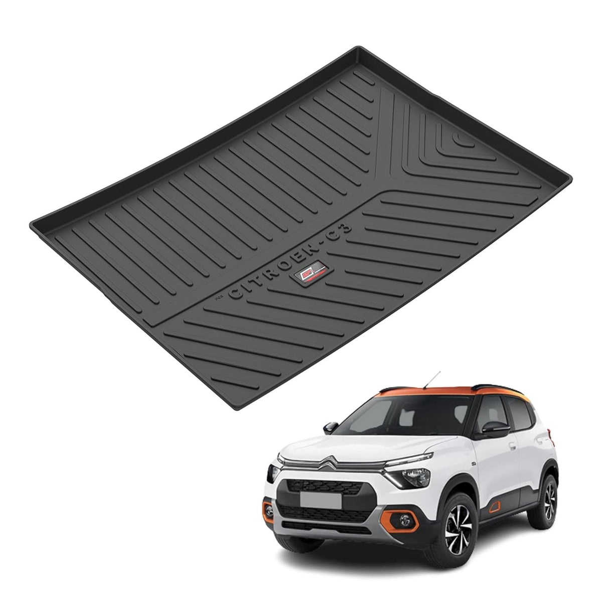 GFX waterproof trunk boot mat for Citroen C3 (2022 Onwards)