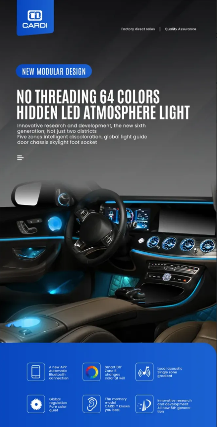 Cardi K3 Ultra RGB ambient light kit, 6 pieces