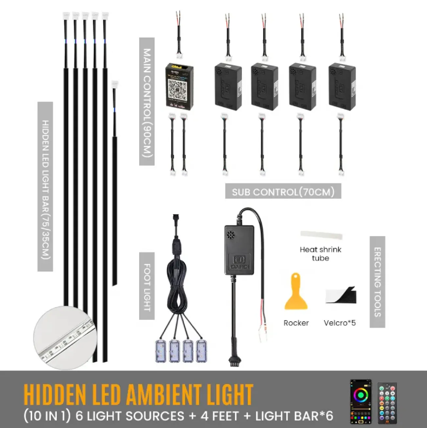 Cardi K3 Ultra RGB ambient light kit, 18 pieces