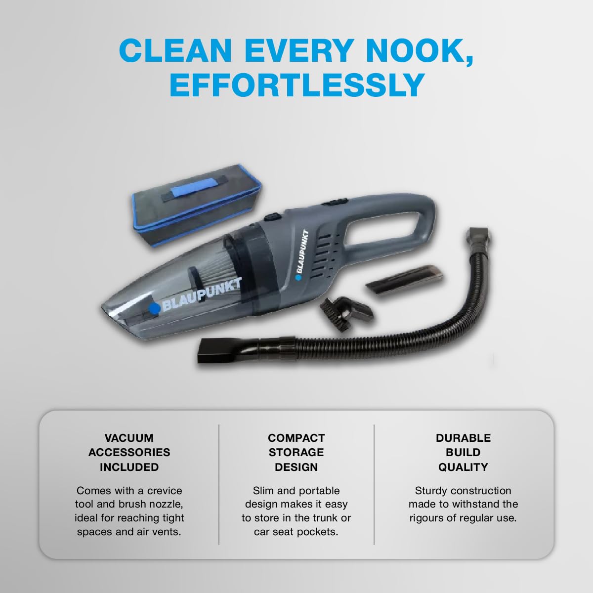 Blaupunkt VC-3008-GY 12V car vacuum cleaner