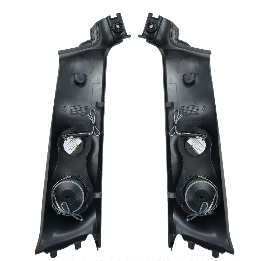 Black pillar pod and tweeter set for Mahindra Thar (2020 onwards)