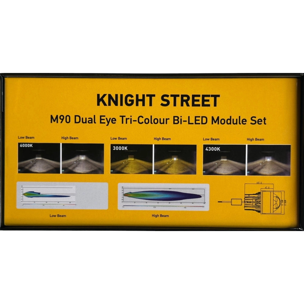HELLA Knight Street M90 tri-colour Bi-LED headlight module set